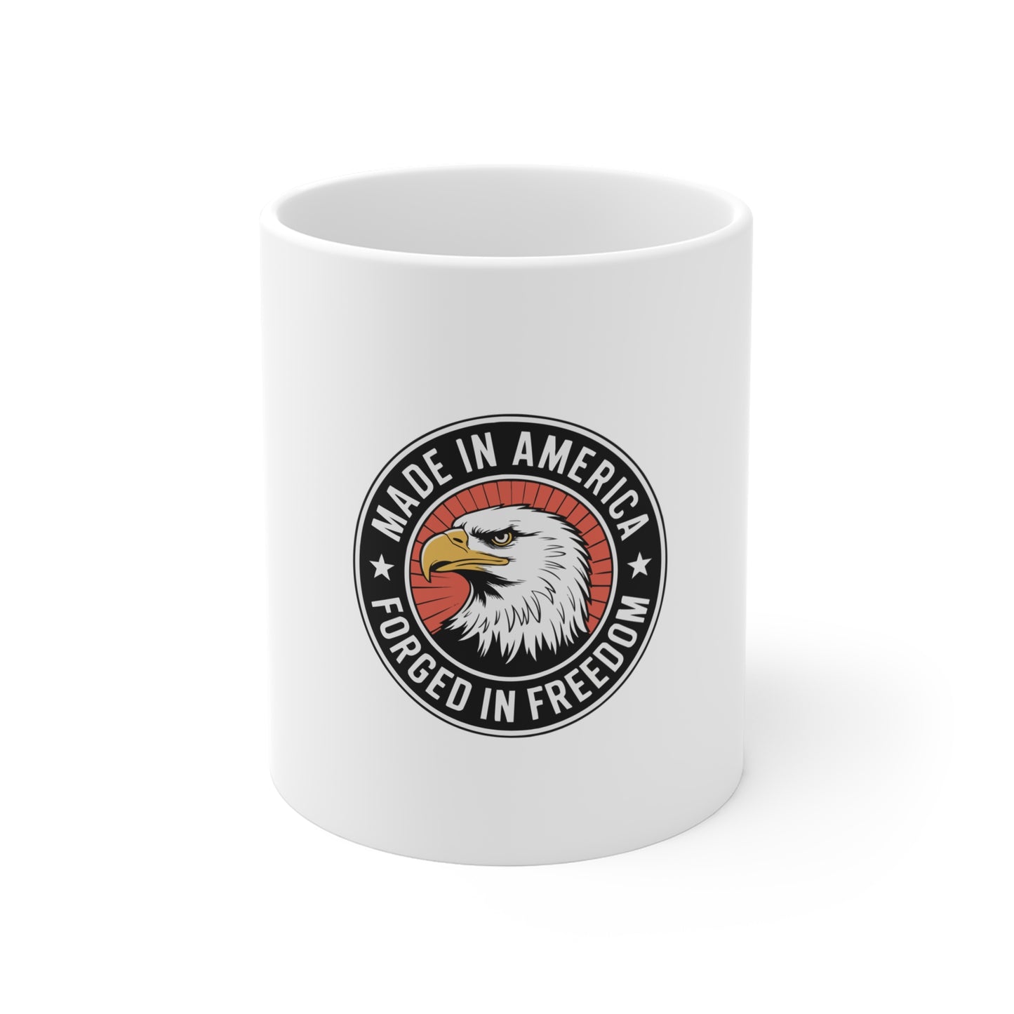 Made in America Mug — Forged in Freedom Eagle Coffee Cup