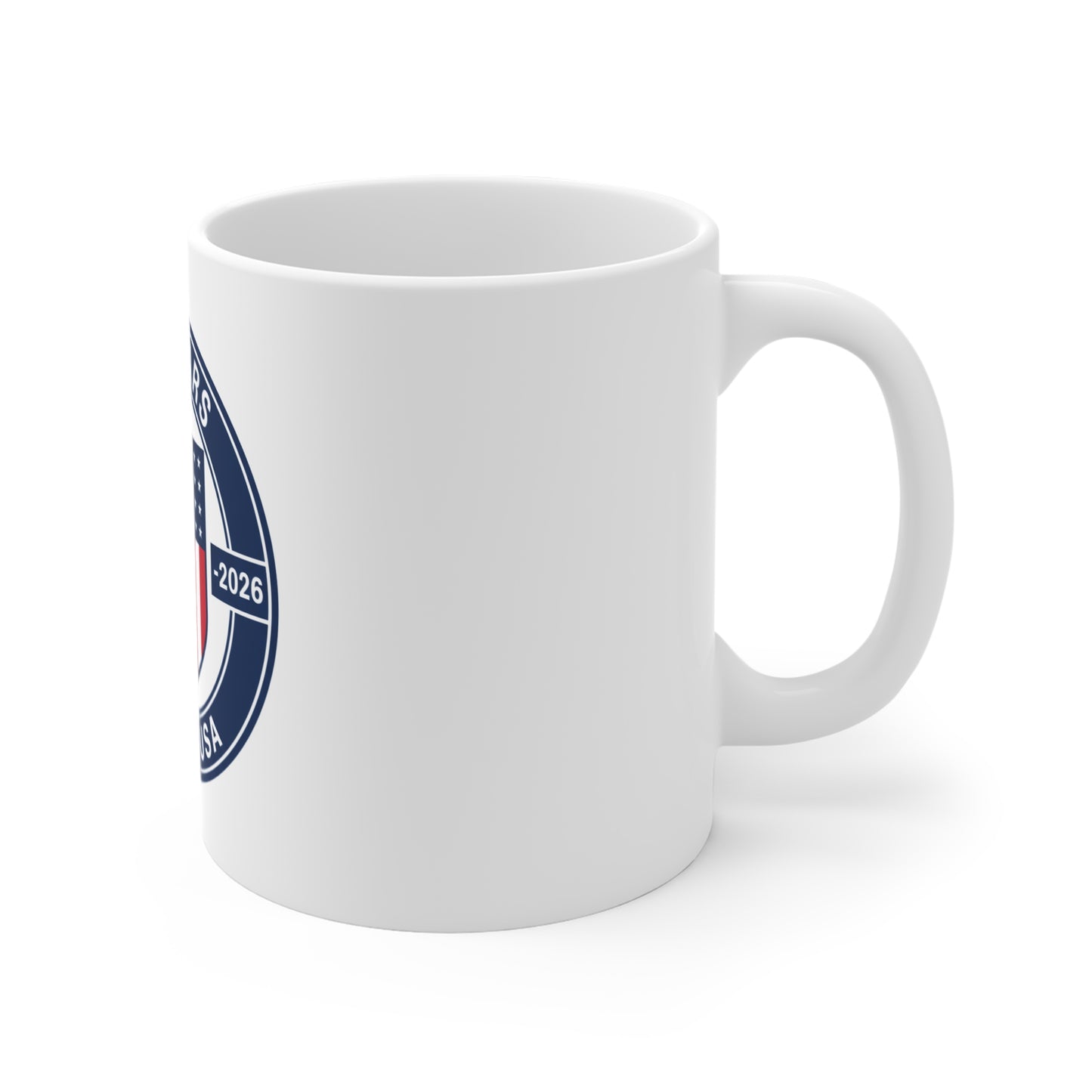 USA 250 Years Made in USA Coffee Mug – 1775–2026 Patriotic Badge Mug – American Shield Vintage Style Cup – Semiquincentennial Gift Mug 11oz