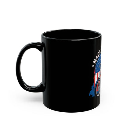 Made in America Biker Coffee Mug – Patriotic Motorcycle Skull Mug – USA Rider Gift Mug – American Flag Vintage Biker Cup Made in America Motorcycle Skeleton Black Mug — Patriotic Biker Coffee Cup...