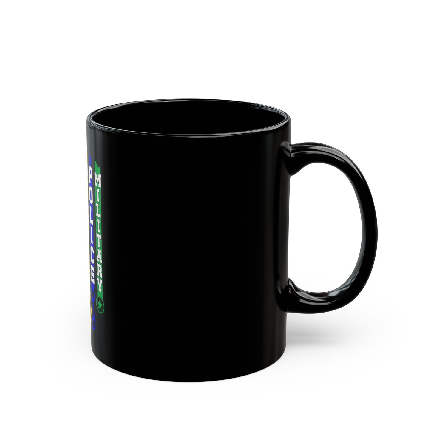 First Responders Flag Mug – EMS Fire Nurse Dispatch Police Military Coffee Cup – American Heroes Tribute Design Black Mug (11oz, 15oz)