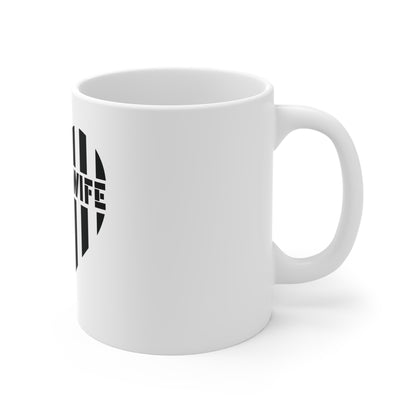 American Flag Heart Coffee Mug – Blacked Out USA Heart Mug – Patriotic Love Mug – Minimalist USA Gift Cup Mug 11oz