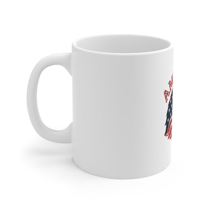 America Eagle Mug — Patriotic 11oz Coffee Cup with USA Flag Design