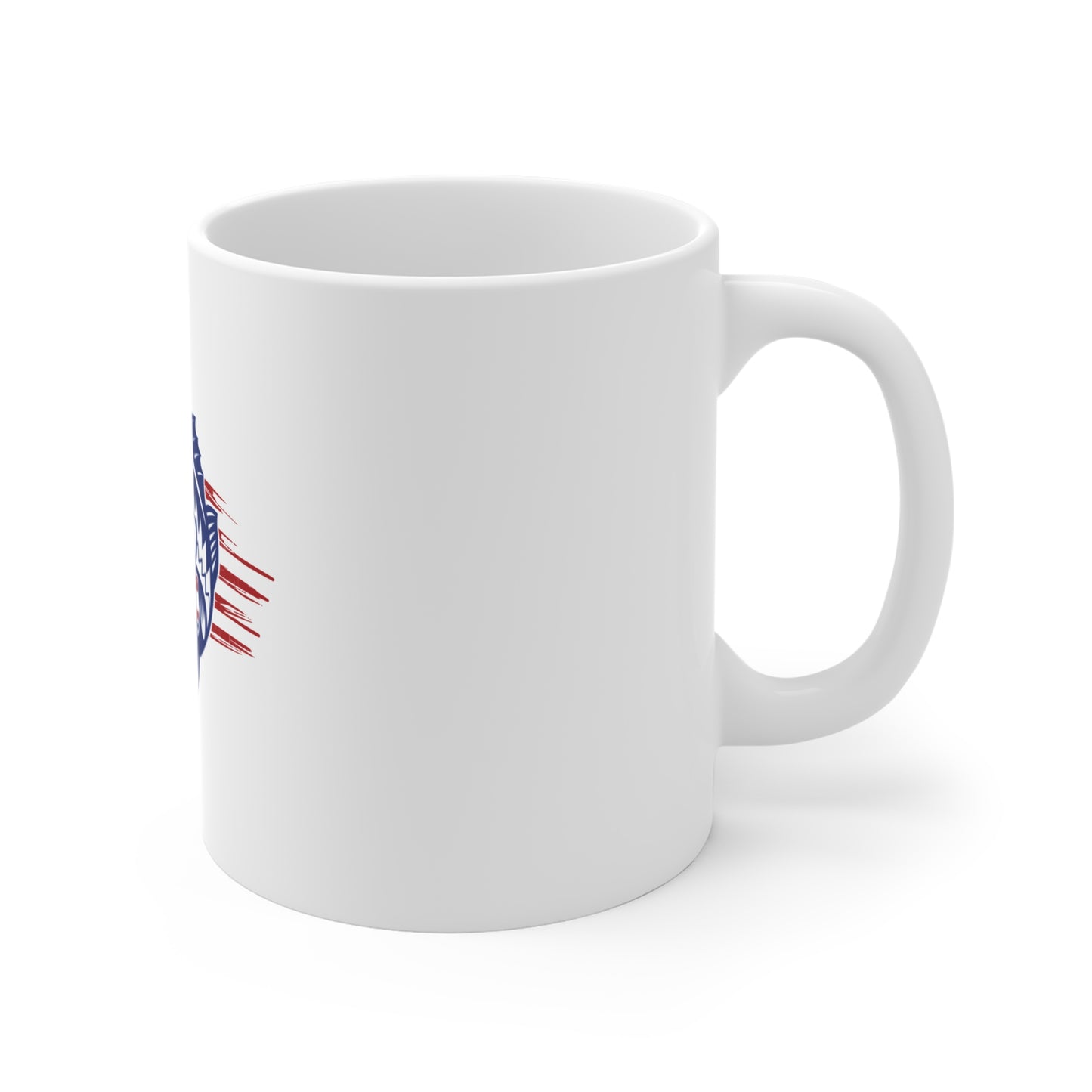 American Bass Fishing Mug – Patriotic Fish Coffee Cup (11oz)