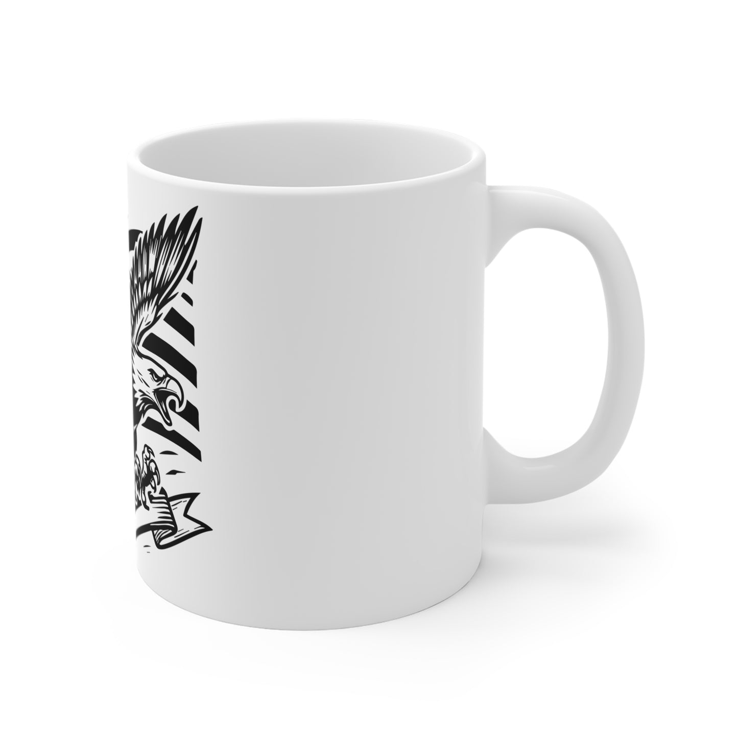 Minimalist American Flag Mug – Clean USA Flag Coffee Mug – Modern Patriotic Cup – Simple Americana Mug Mug 11oz