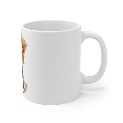 Cute Patriotic Puppy Sunglasses Coffee Mug – 4th of July Dog Mug – Americana Puppy Shades Cup – Red White Blue Pet Lover Gift Cute Puppy Mug - 11oz Coffee Cup with Patriotic Bandana & Glasses