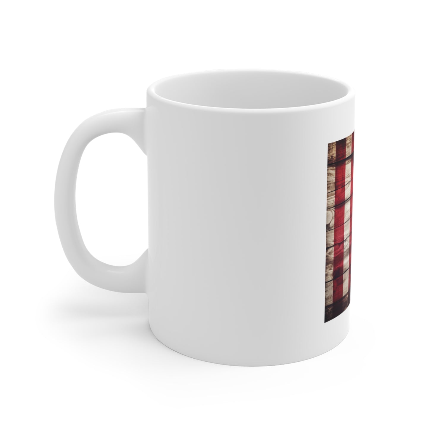Split Panel American Flag Wood Coffee Mug – Rustic Half & Half USA Flag Mug – Barnwood Patriotic Split Design Cup – Vintage Americana Gift American Flag Rustic Wood 11oz Mug — Patriotic USA Coffee Cup...
