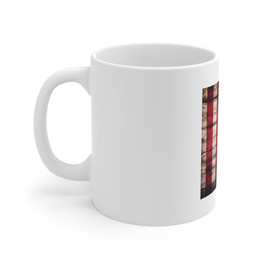 Split Panel American Flag Wood Coffee Mug – Rustic Half & Half USA Flag Mug – Barnwood Patriotic Split Design Cup – Vintage Americana Gift American Flag Rustic Wood 11oz Mug — Patriotic USA Coffee Cup...