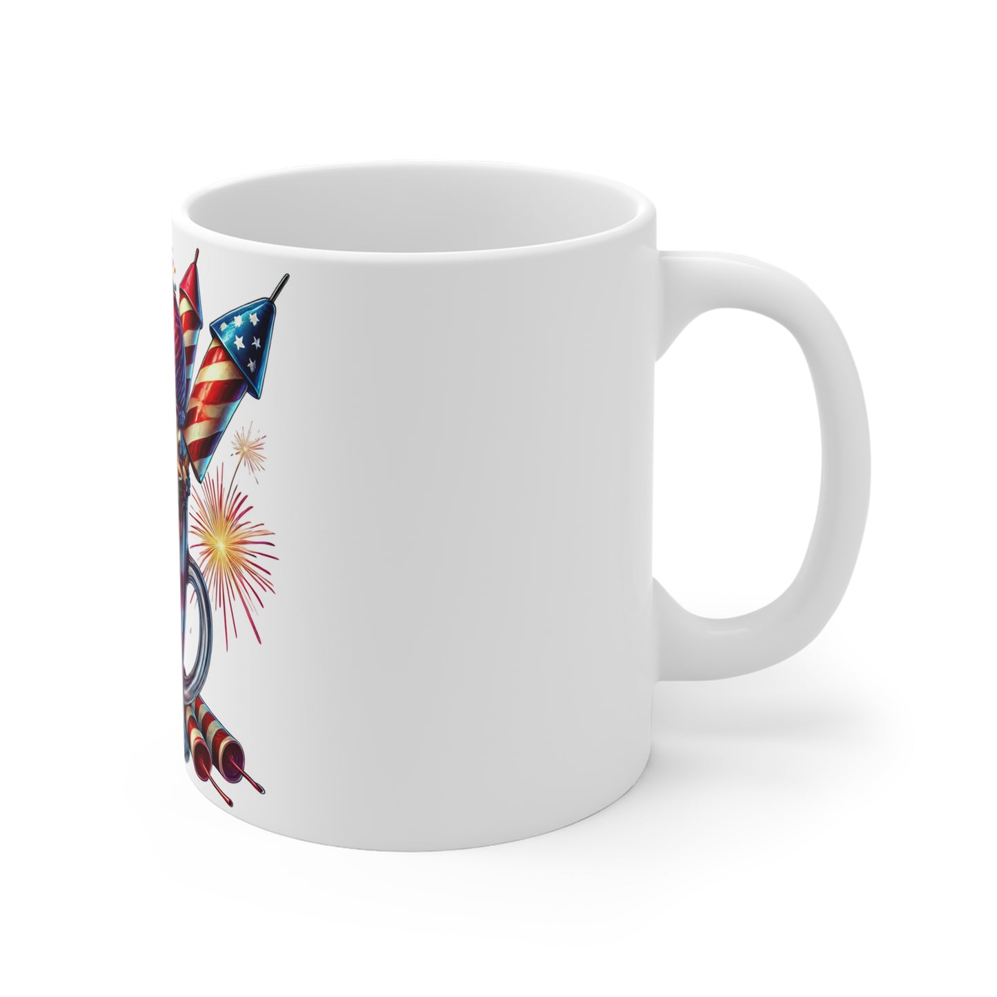 Patriotic Sundae Milkshake Coffee Mug – 4th of July Ice Cream Mug – Red White Blue Dessert Cup – Fireworks Americana Treat Mug Patriotic Milkshake Mug — 4th of July Fireworks & Ice Cream Dessert...
