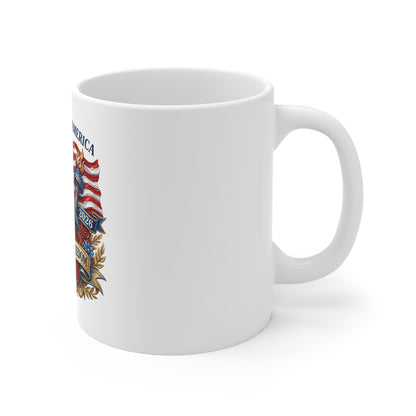 Liberty Bell 250th Anniversary Coffee Mug — United States of America 1776–2026 Patriotic Tea Cup