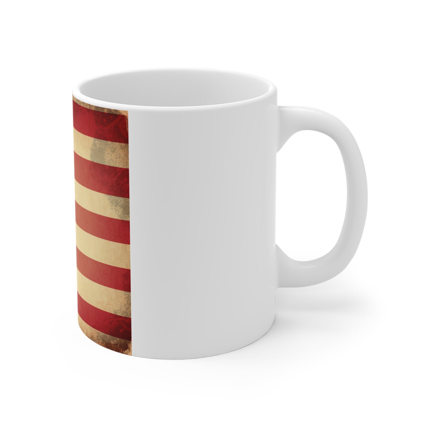 Vintage American Flag Coffee Mug – Classic Distressed USA Flag Mug – Rustic Patriotic Cup – Timeless Americana Coffee Mug Vintage American Flag Mug – Patriotic 11oz Coffee Cup for Independence Day &...