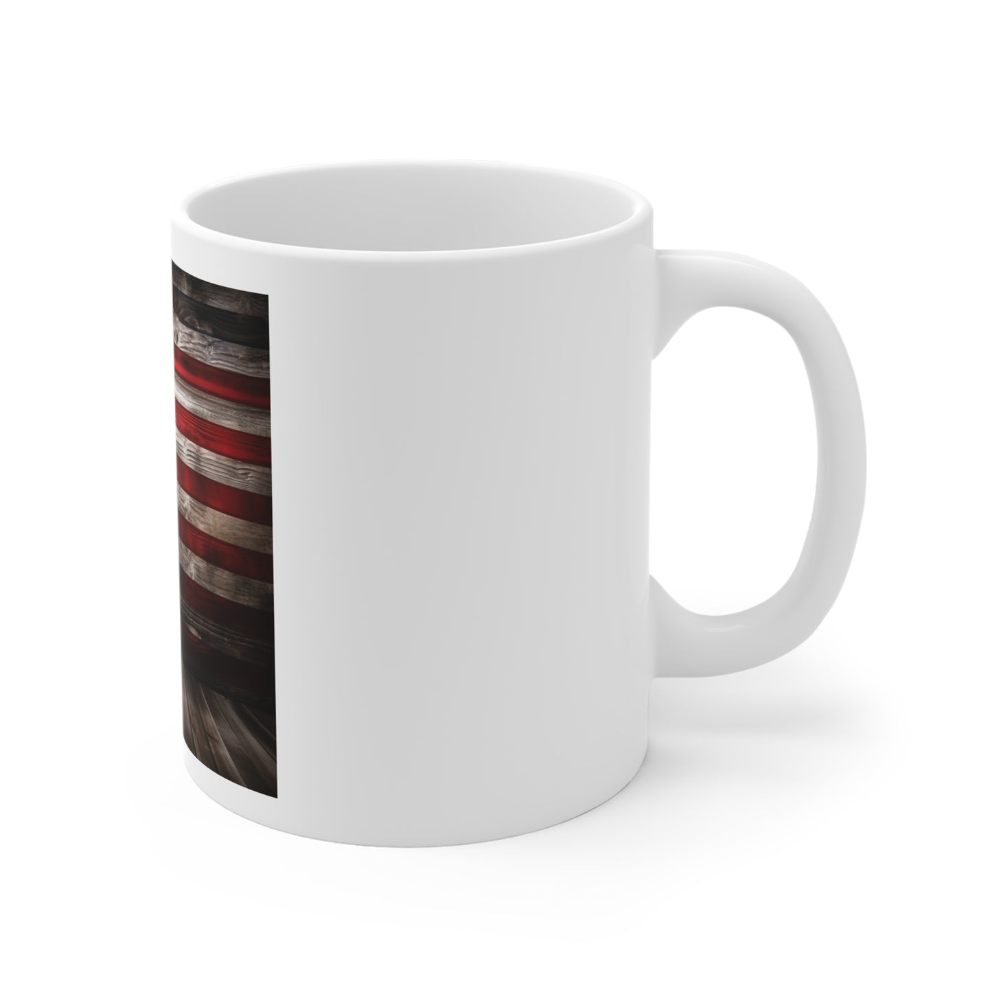 Rustic American Flag Coffee Mug – Wood Plank USA Flag Mug – Distressed Patriotic Mug – Vintage Americana Coffee Cup American Flag Rustic 11oz Mug — Vintage USA Patriot Coffee Cup for Veterans & Fourth...