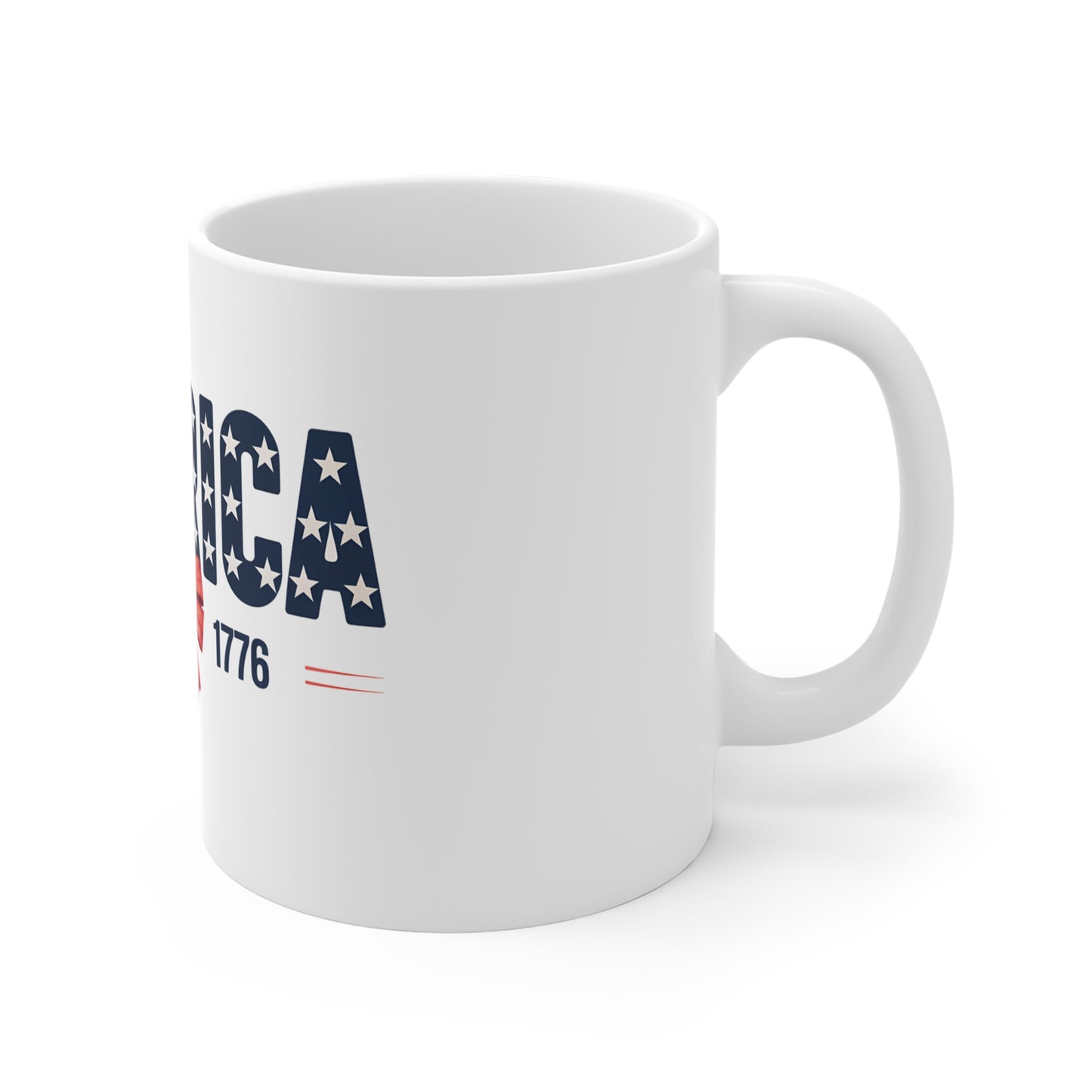 Patriotic Mug — "America Est. 1776" 11oz Coffee Cup
