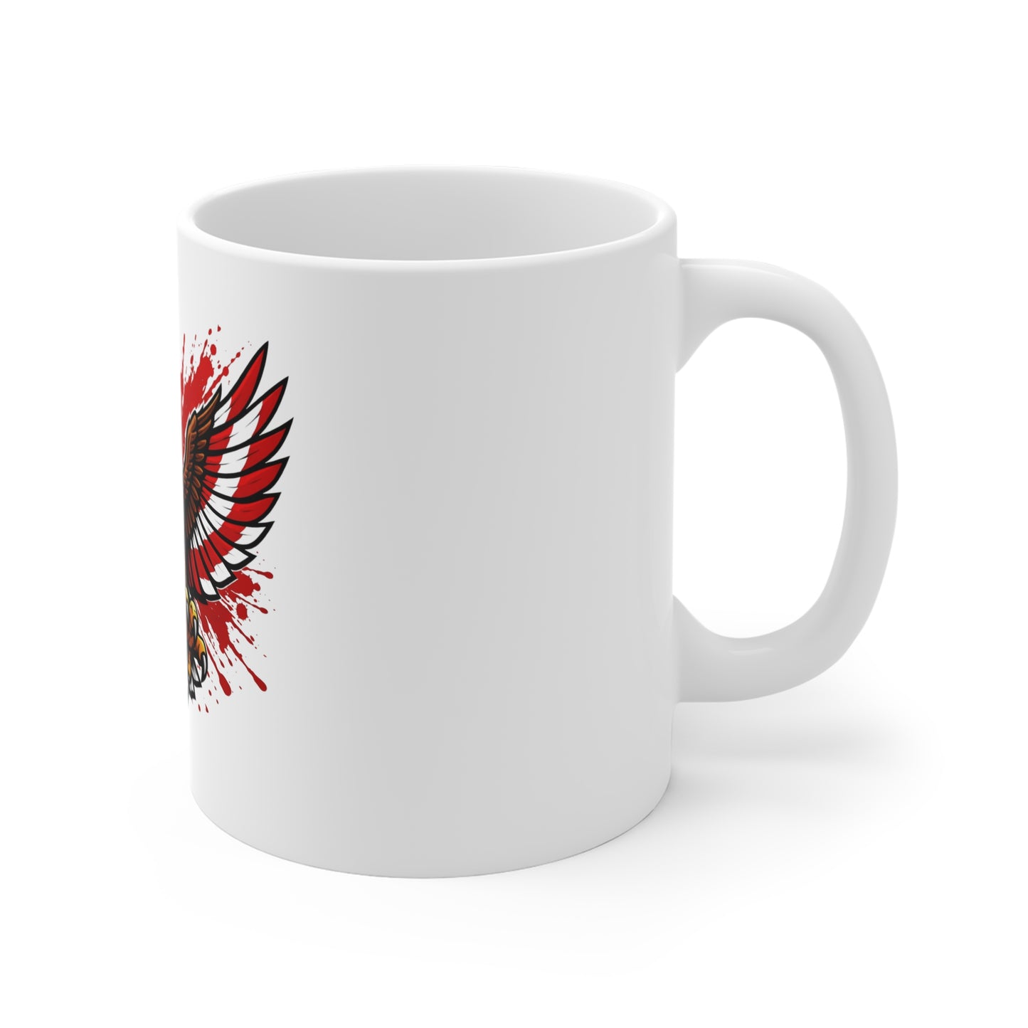 Patriotic Eagle Coffee Mug – American Flag Bald Eagle 11oz
