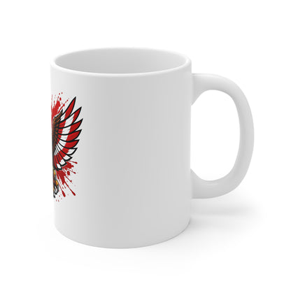 Patriotic Eagle Coffee Mug – American Flag Bald Eagle 11oz