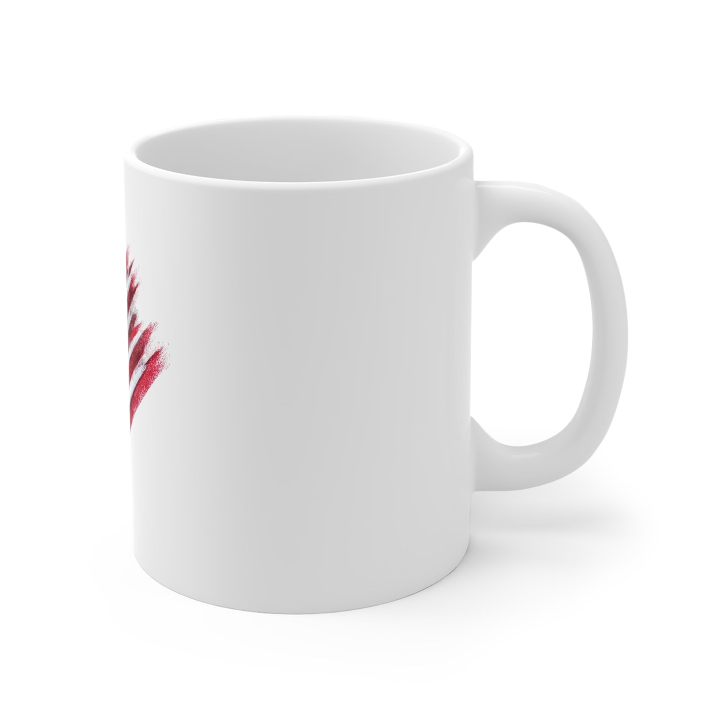 American Flag Brushstroke Mug — Patriotic 11oz Coffee Cup for Independence Day & Everyday