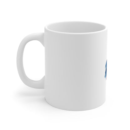 American Flag Brushstroke Mug — Patriotic 11oz Coffee Cup