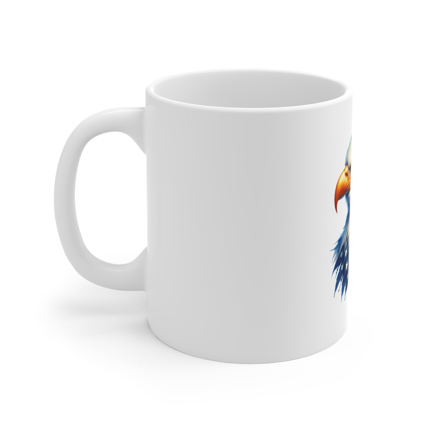 Patriotic Bald Eagle Coffee Mug – American Flag Head 11oz