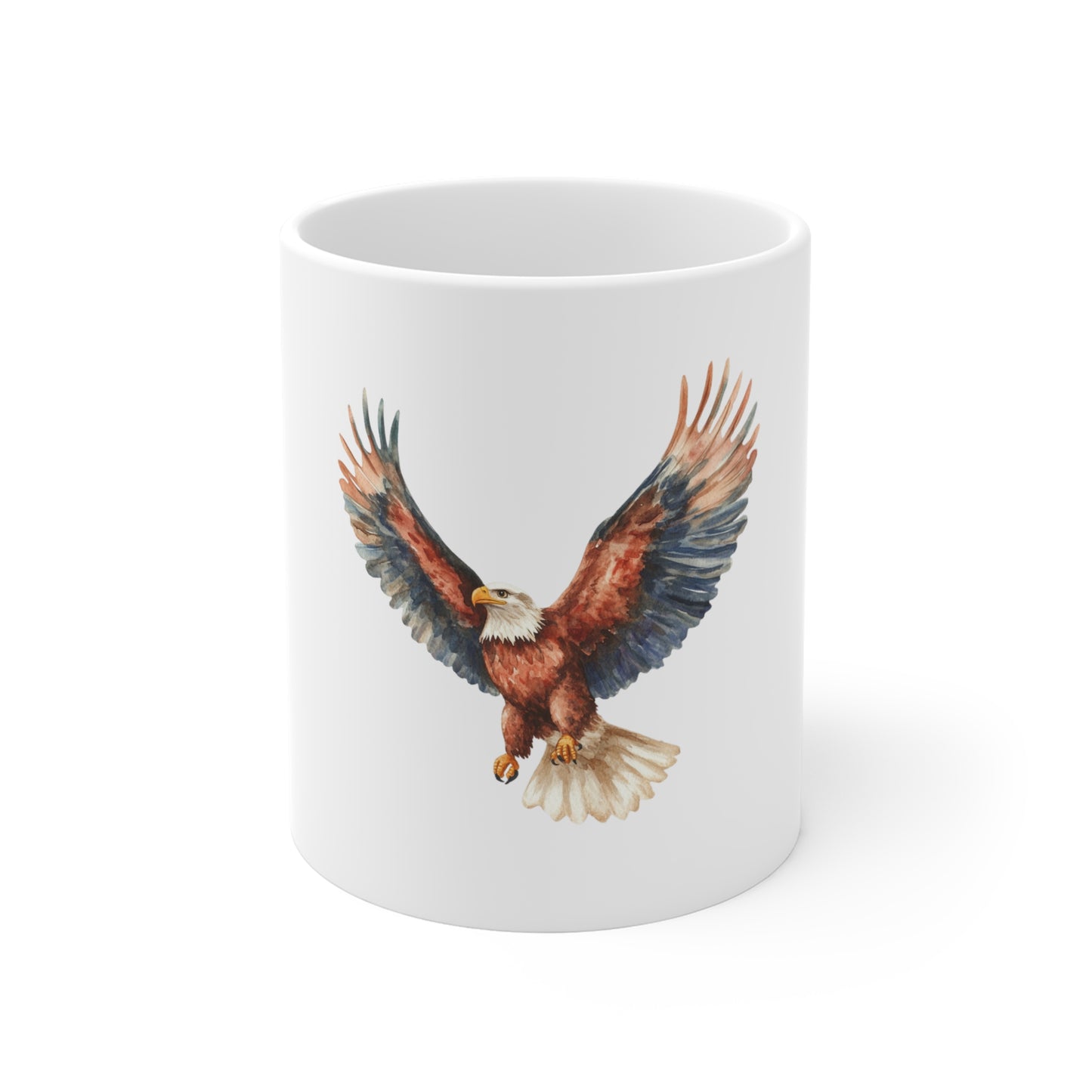 Eagle Flight Ceramic Mug — 11oz Patriotic Wildlife Coffee Cup