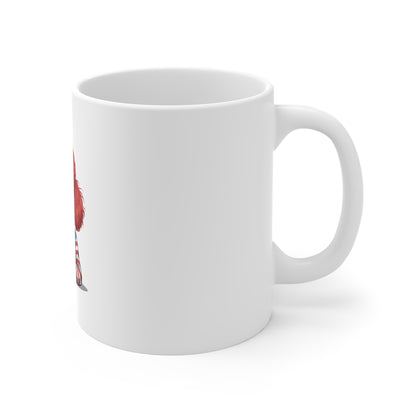 Patriotic Poodle USA Mug — 11oz Red White Blue Dog Coffee Cup