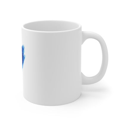 Patriotic Watercolor Brushstroke Mug — Red White Blue 11oz Coffee Cup