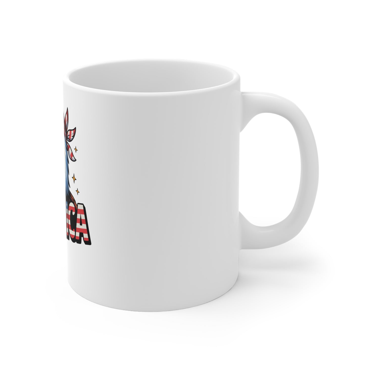 Patriotic Eagle Coffee Mug - 'America' 11oz