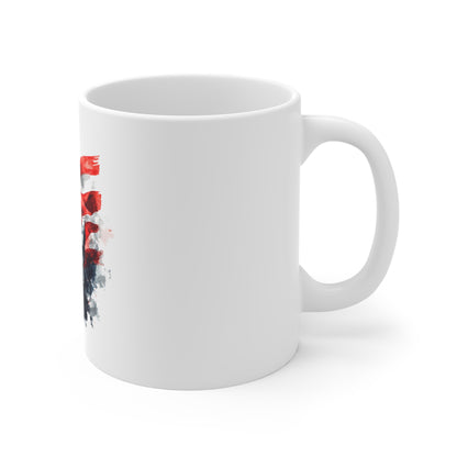 Statue of Liberty American Flag 11oz Coffee Mug — Patriotic USA Ceramic Gift