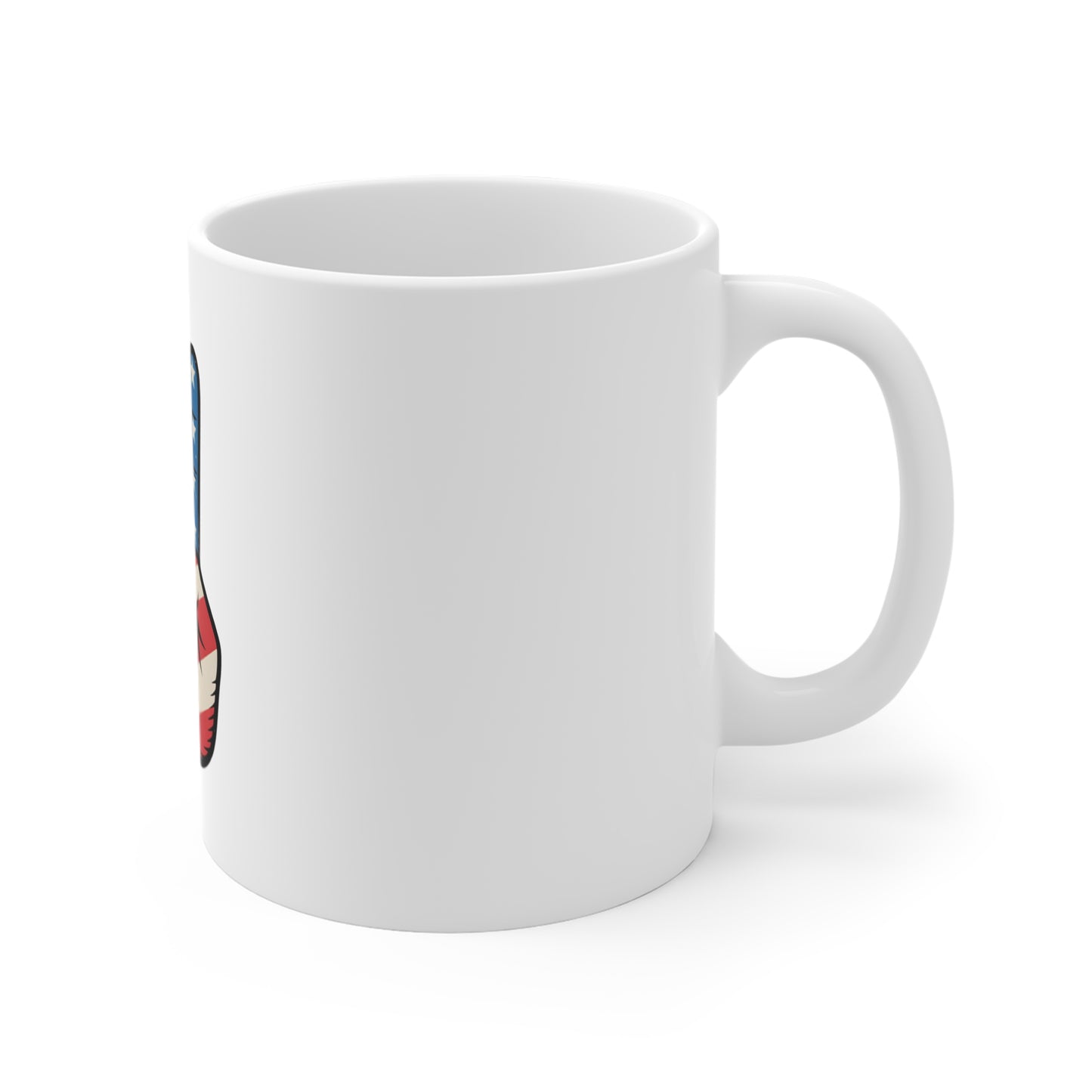 Patriotic Peace Sign Mug - American Flag 11oz Coffee Cup