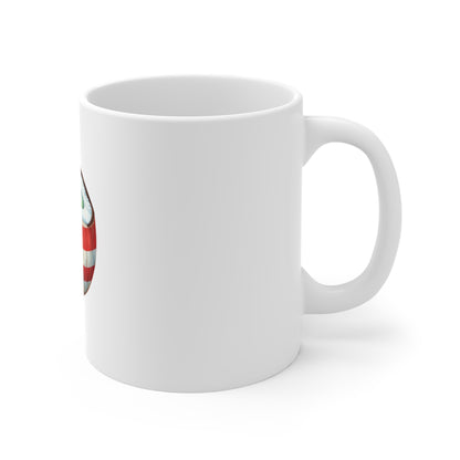 American Flag Coconut Mug — Patriotic 11oz Coffee Cup