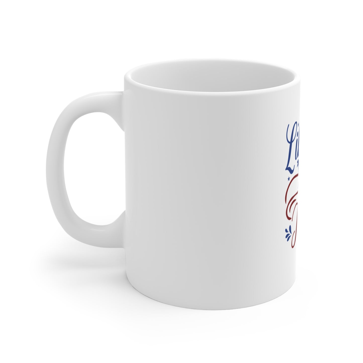 Liberty and Justice Mug — Patriotic 11oz Coffee Cup (Statue of Liberty)