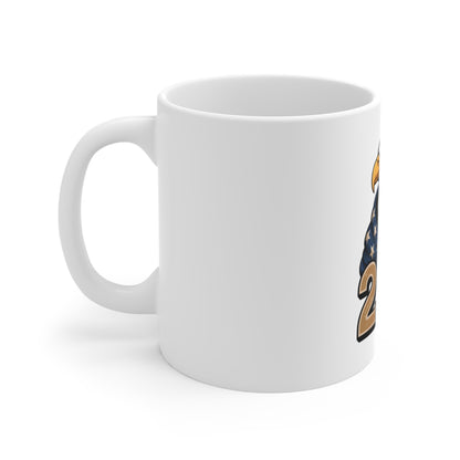 11oz Mug — Patriotic Eagle with American Flag & '250' Design