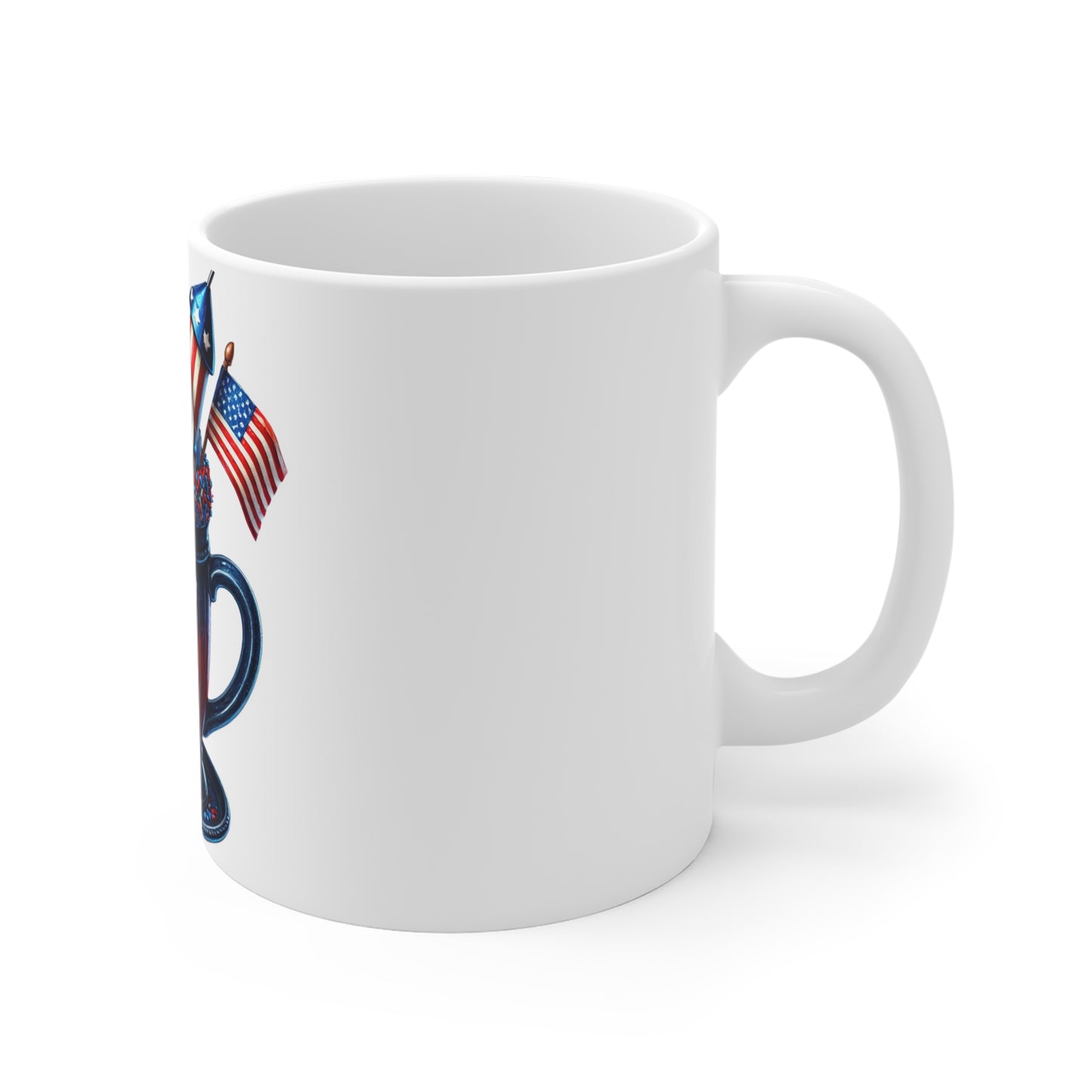 Patriotic Milkshake Coffee Mug – 4th of July Dessert Mug – Red White Blue Fireworks Cup – Americana Sweet Treat Mug – Festive Gift Mug Patriotic Cupcake Mug — 4th of July Fireworks Coffee Mug...