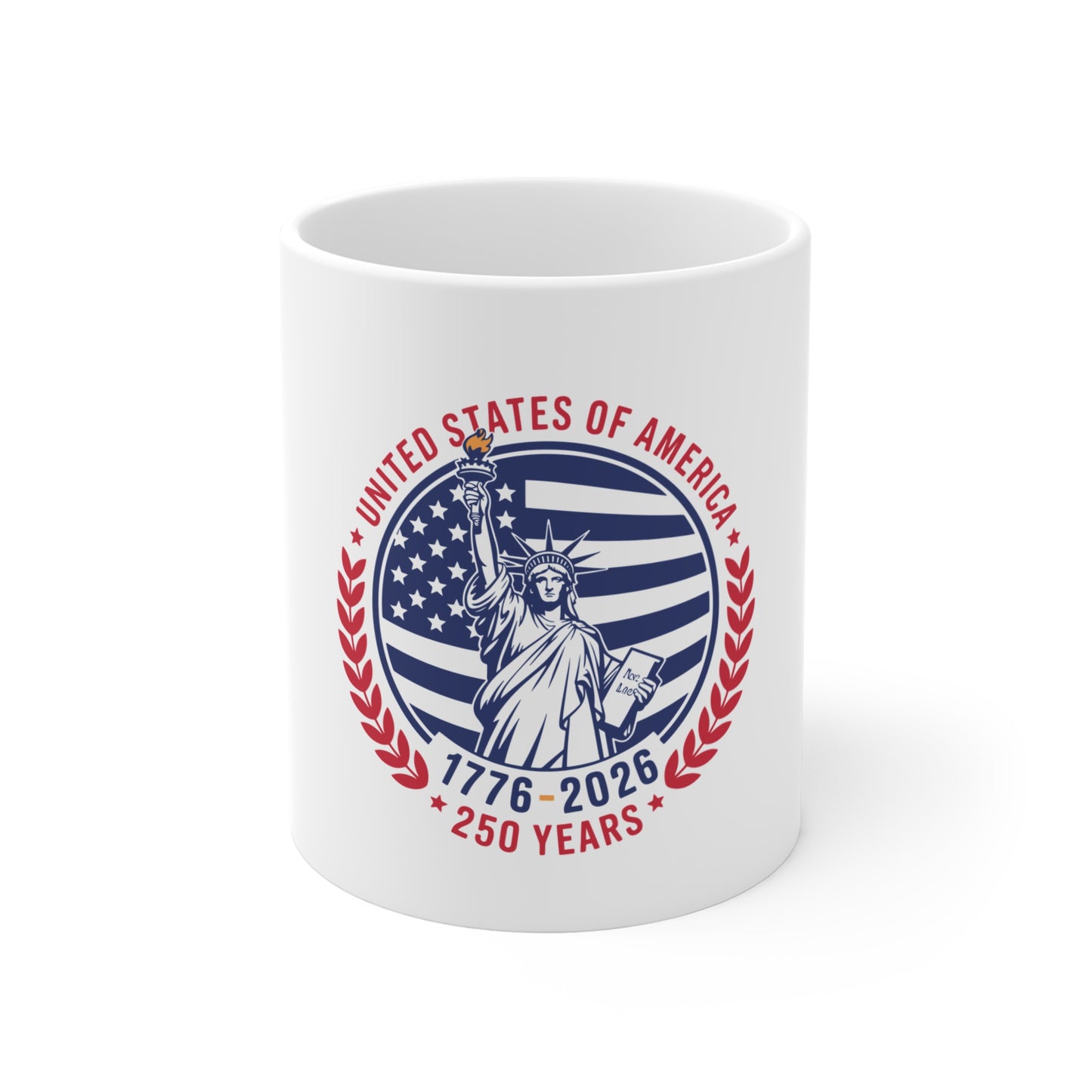 1776-2026 USA 250th Anniversary Mug — Statue of Liberty Bicentennial Coffee Cup