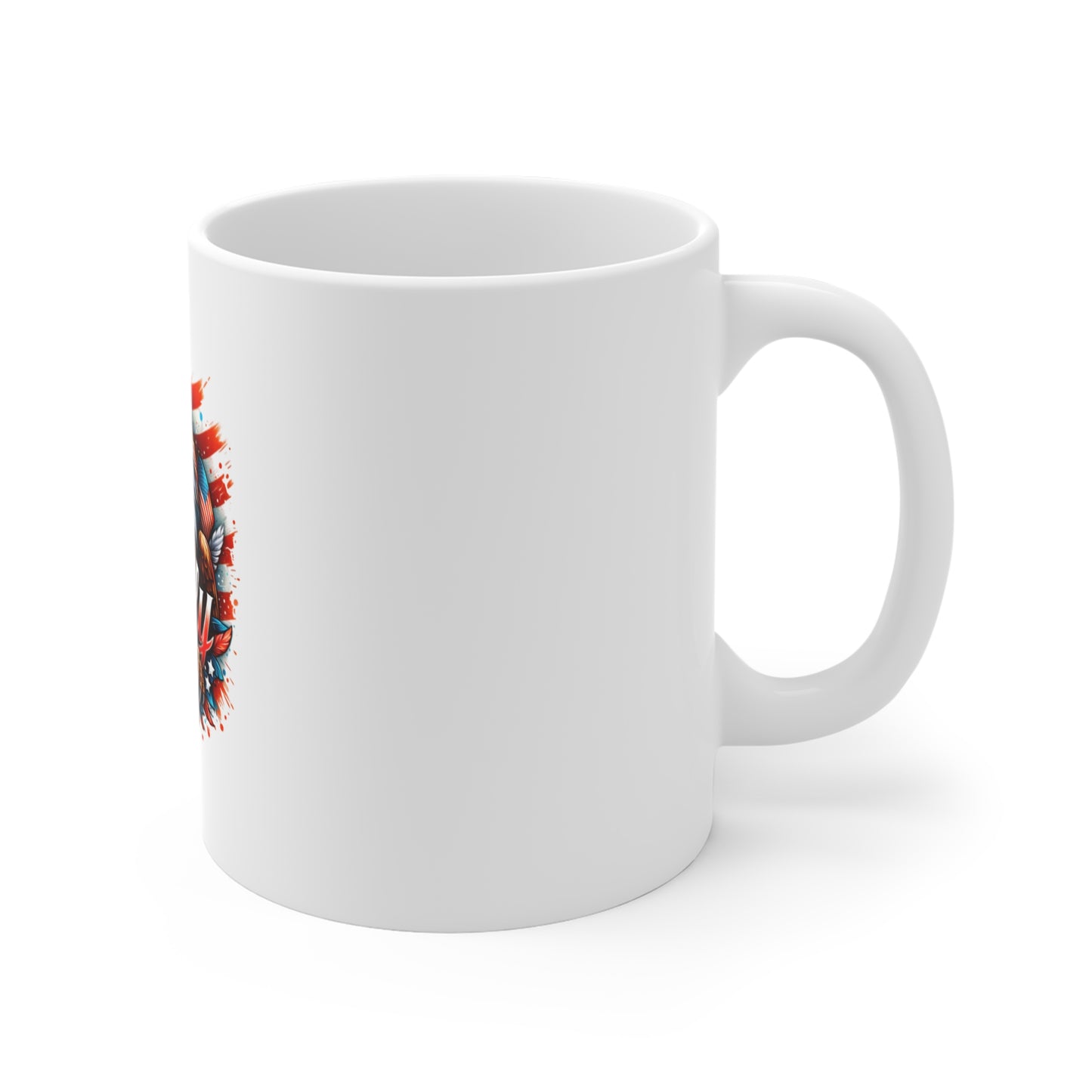 4th of July Eagle Coffee Mug – Patriotic American Flag Gift (11oz)