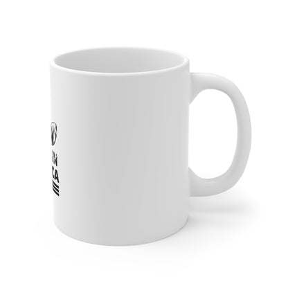 Bold USA Patriotic Coffee Mug – Minimalist American Pride Mug – Clean Red White Blue Typography Cup – Modern USA Gift Mug Mug 11oz