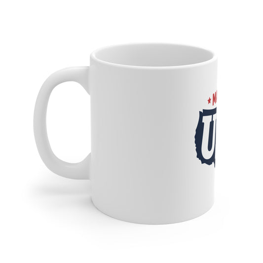 Made in USA Map Coffee Mug – Patriotic United States Mug – Bold America Outline Typography Cup – USA Pride Gift Mug Made in USA Coffee Mug — Patriotic 11oz Ceramic