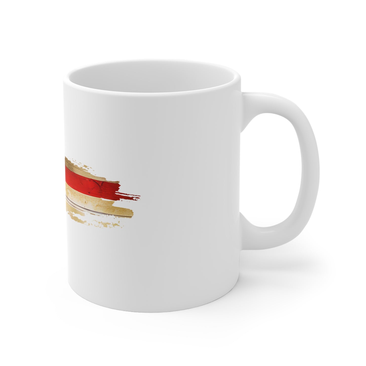 Reflective Night USA Flag Mug – Dark Patriotic Brush Stroke Coffee Cup – Gritty American Flag Design Mug 11oz