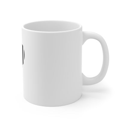 Stealth American Flag Heart Coffee Mug – Blacked Out USA Flag Mug – Minimalist Vertical Stripe Heart Design Cup – Subtle Patriotic Gift Mug Mug 11oz