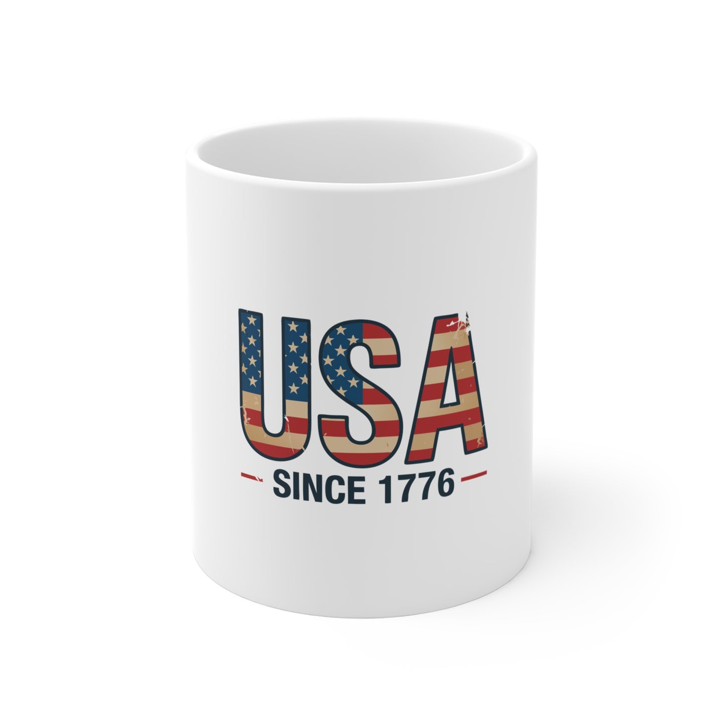 USA Since 1776 11oz Coffee Mug – American Flag Patriotic Independence Day Gift