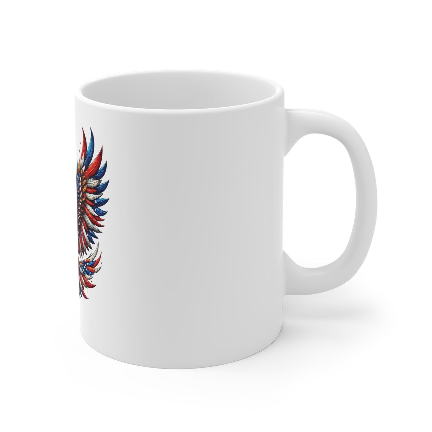 Patriotic Eagle Coffee Mug – American Flag Bald Eagle 11oz