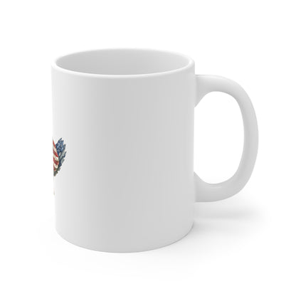 American Flag Duck Mug — Patriotic Goose Coffee Cup (11 oz)