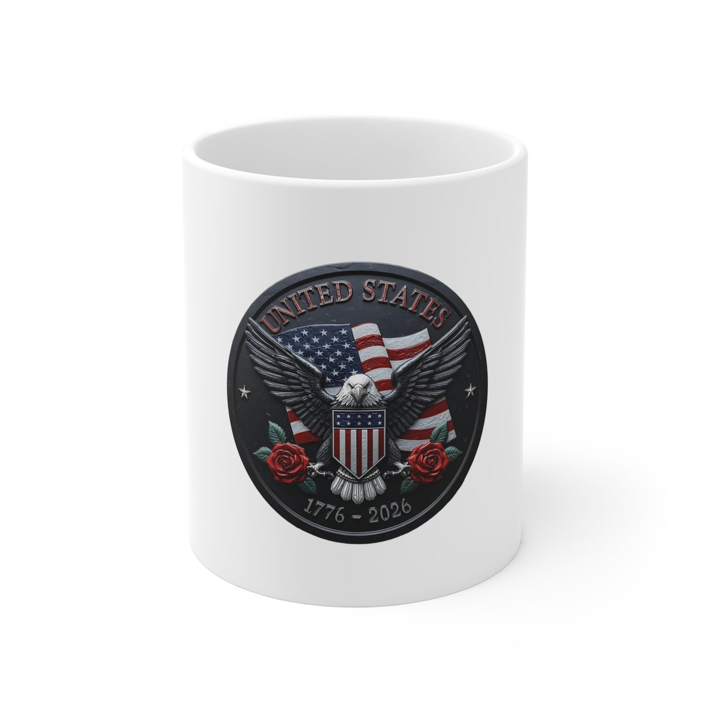 United States 250th Anniversary Coffee Mug – Patriotic Eagle Shield Mug – 1776–2026 USA Commemorative Cup – Vintage Americana Gift Mug 11oz