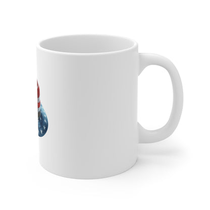 11oz Mug — Patriotic American Flag Hat Coffee Mug