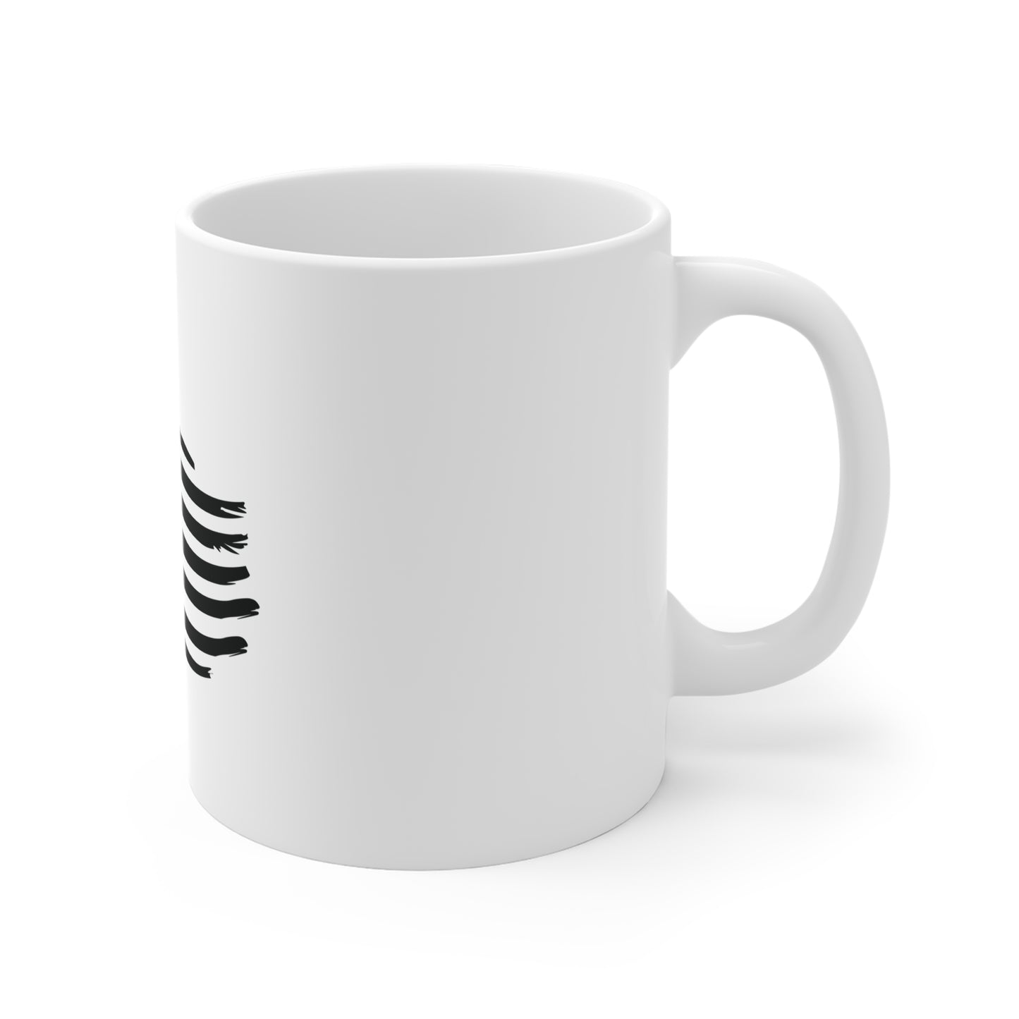 Blacked Out American Flag Skull Mug – Subtle Patriotic Skull Coffee Mug – Dark Tactical USA Cup – Distressed Flag Skull Mug Mug 11oz