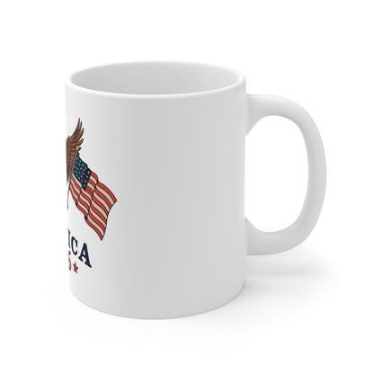 America 1776 Eagle Coffee Mug – Patriotic 4th of July Ceramic Cup