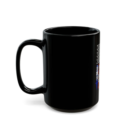 First Responders Flag Mug – EMS Fire Nurse Dispatch Police Military Coffee Cup – American Heroes Tribute Design Black Mug (11oz, 15oz)