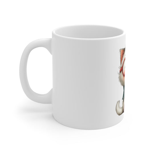 Cute Patriotic Kitten with Glasses Mug – Nerdy Cat Americana Coffee Mug – Red White Blue Cat Lover Gift – Adorable Smart Cat Mug Cute Kitty Mug — Adorable Cat with Glasses and Scarf 11oz