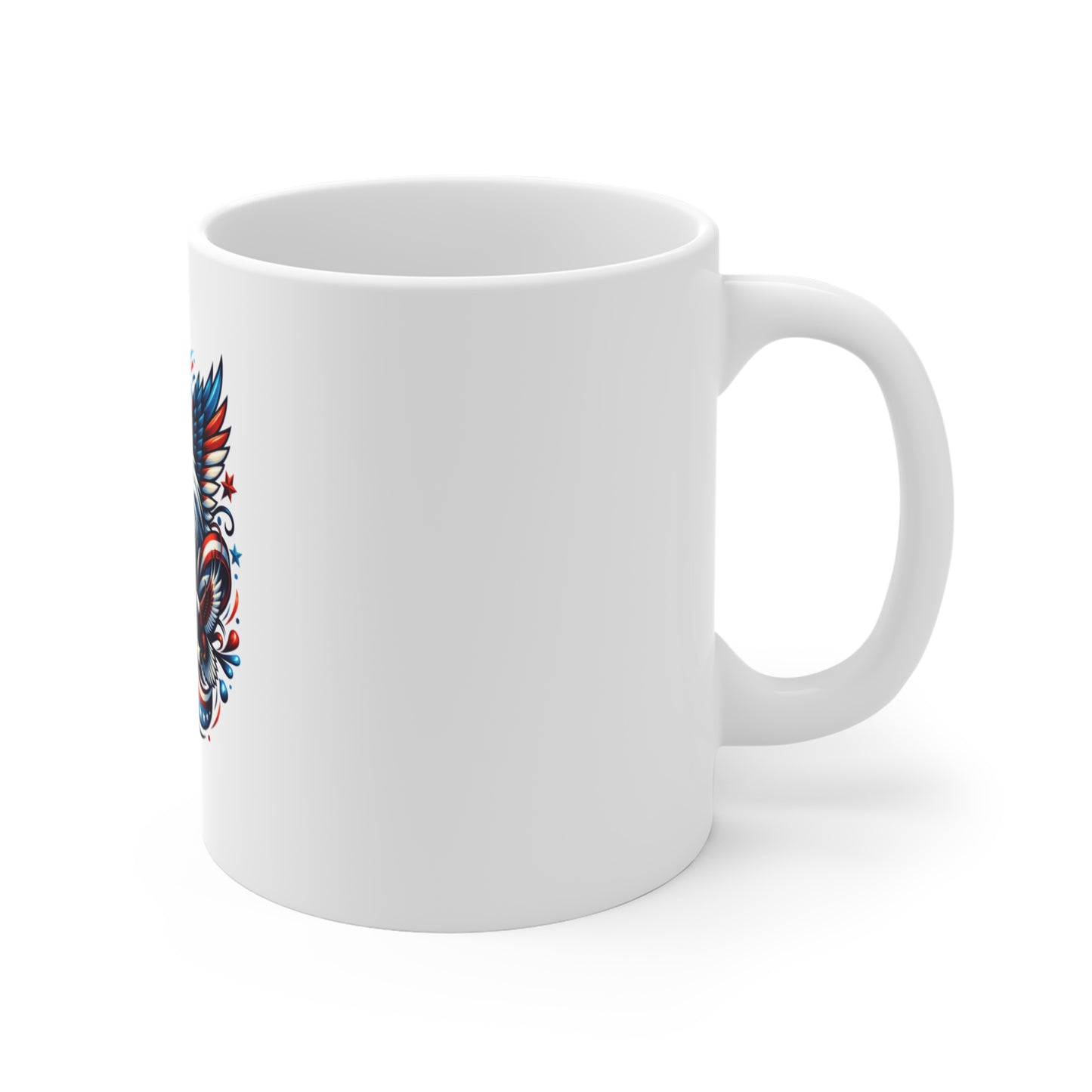 Patriotic Eagle Mug – American Flag 11oz Coffee Cup