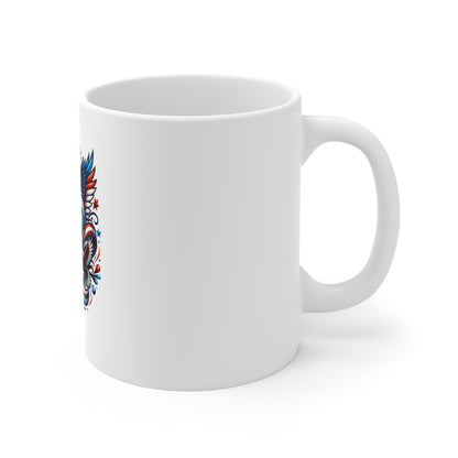 Patriotic Eagle Mug – American Flag 11oz Coffee Cup