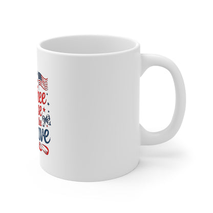 Land of the Free Because of the Brave 11oz Patriotic Mug