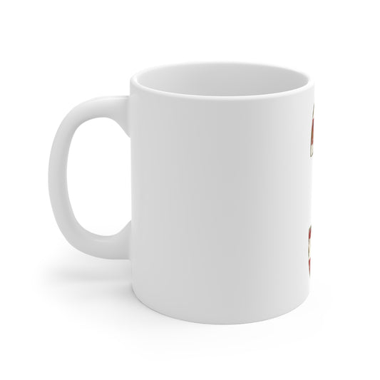 Distressed American Flag Number 3 Coffee Mug – Vintage Patriotic Number Mug – Rustic USA Flag Art Cup – Americana Style Gift Mug 11oz